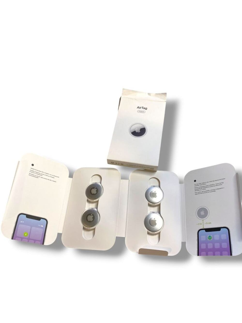 Apple AirTag 1st Generation 4 Pack Bluetooth Item Tracker Locator White